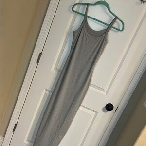 Chic Gray Sleeveless Maxi Dress